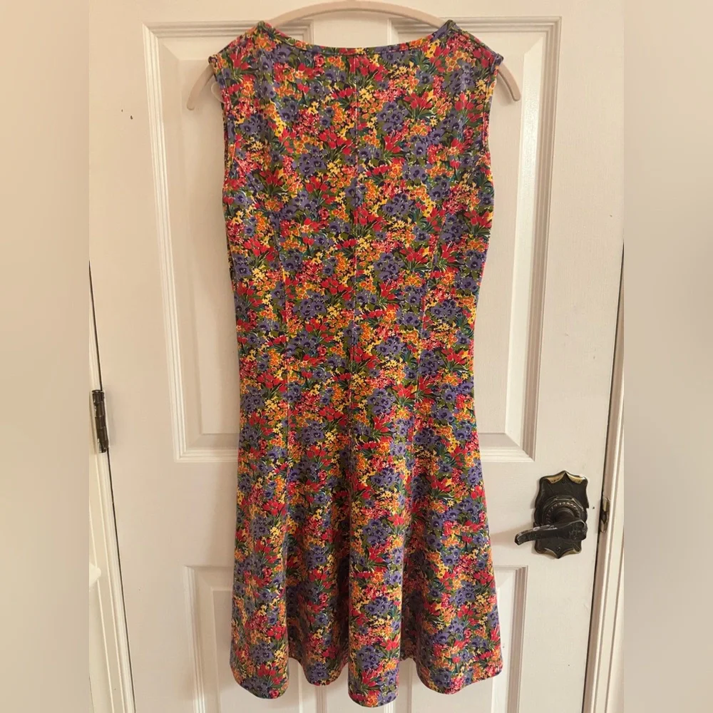 Express Tricot Floral Skater Dress | Size L - Picture 3 of 4